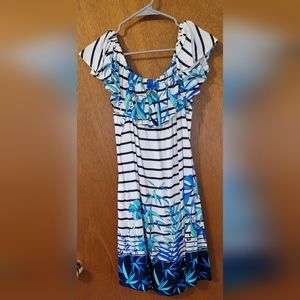 Tommy Bahama Size Large Blue floral dress